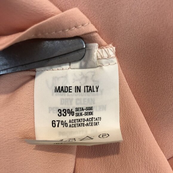 Emporio Armani Silk Blend Double Breasted Button Front Long Sleeve Blouse 40 - Picture 7 of 12